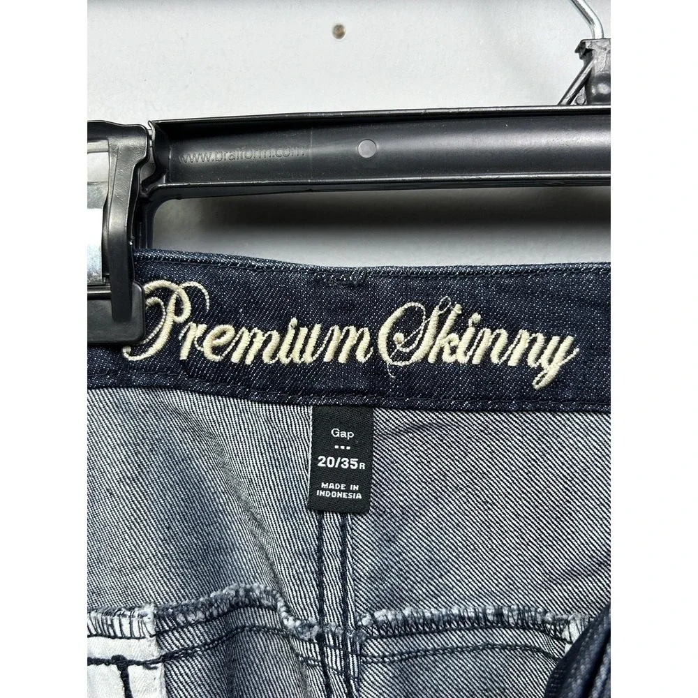 Gap Premium Skinny Jeans Womens 20 Blue Dark Wash High Rise‎ Denim Pockets